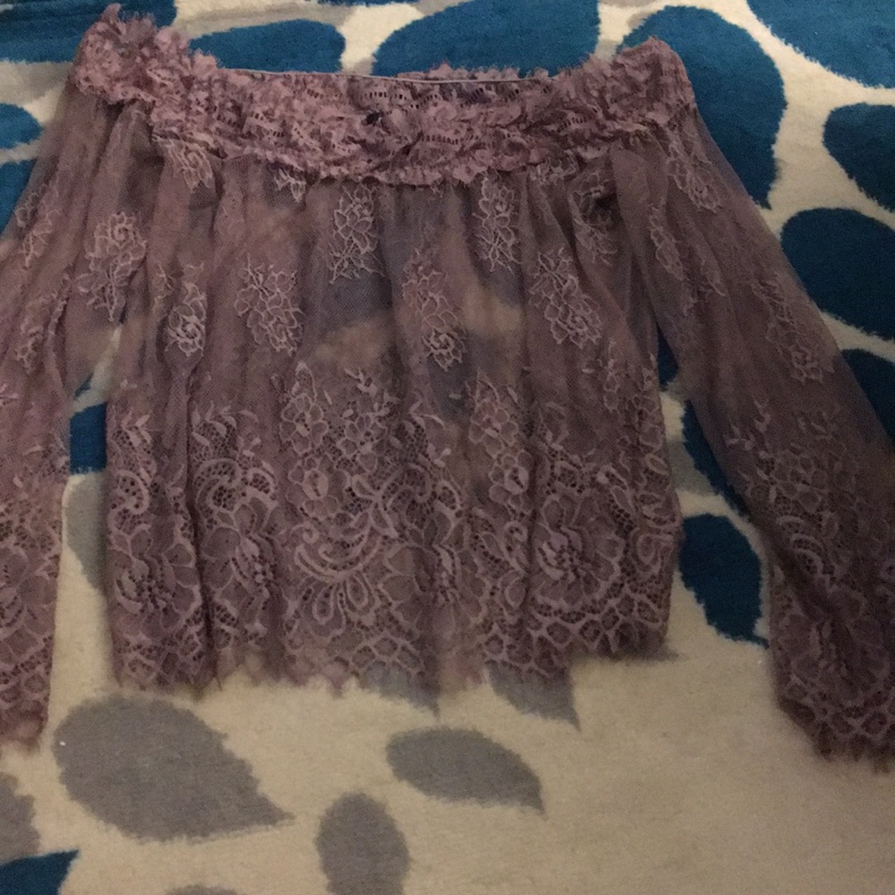 Dark purple lace shirt